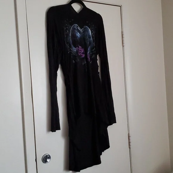 *NWT* Spiral Direct's Raven Heart Hooded Dress - Picture 4 of 16